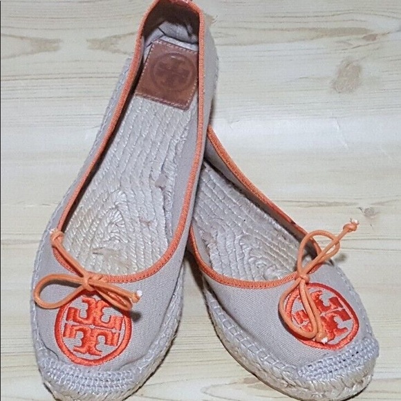 Tory Burch Espadrilles Alpargata Logo Flat Shoes Size 9 - Picture 4 of 11